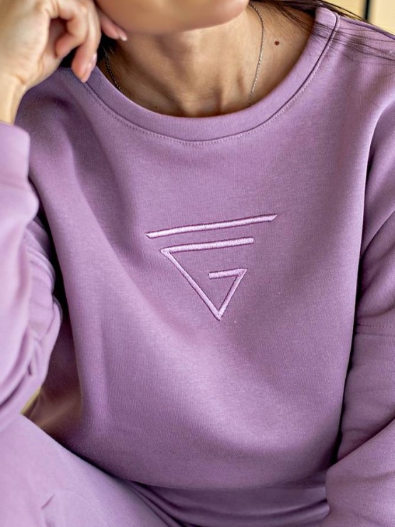 Жіночий костюм - Тринитка на флісі - «Белла» - Ліловий 2