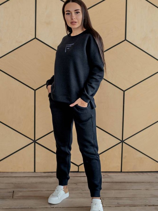 Жіночий костюм - Тринитка на флісі - «Белла» - Синій 