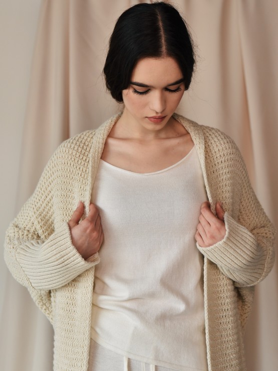 Легкий в’язаний кардиган "Ада"бежевий 12