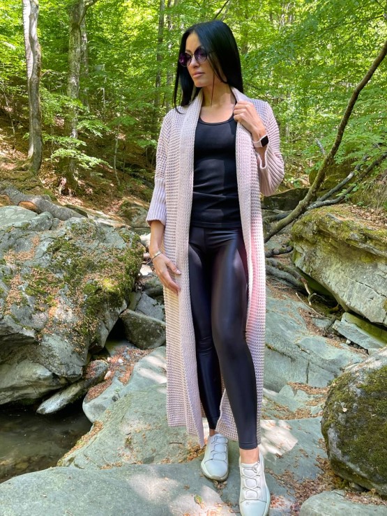 Легкий в’язаний кардиган "Ада"пудра 2