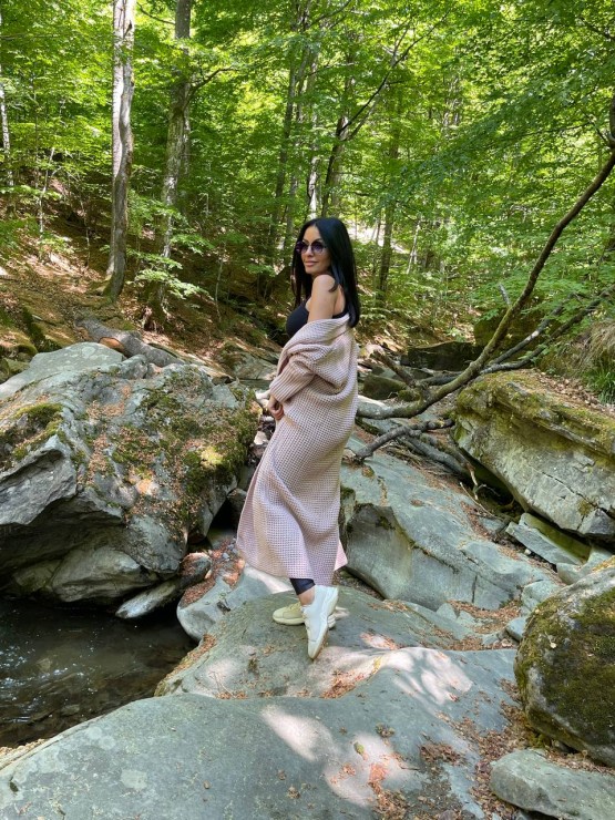 Легкий в’язаний кардиган "Ада"пудра 3