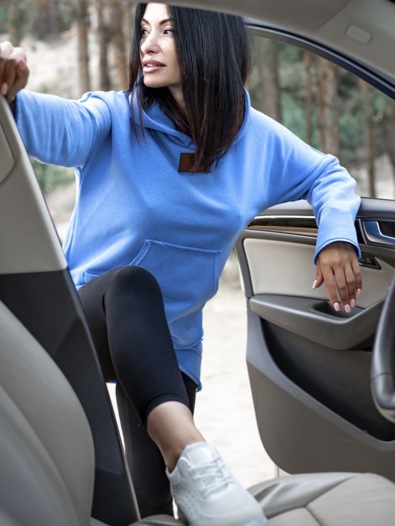 Жіночий худи з капюшоном - Блакитний 1