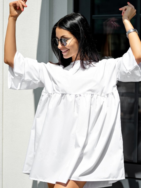 Літня сукня - Бавовна - Оversize - "Мія" - Біла 