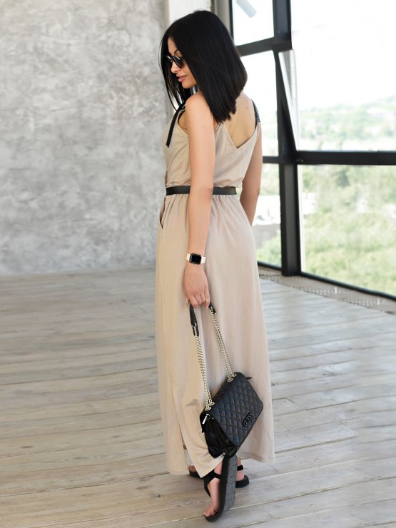 Літній трикотажний сарафан - «Домініка» - Бежевий 6