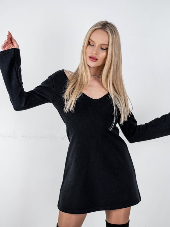 Сукня "Джуді" - Глибоке декольте - one size - Чорне 5