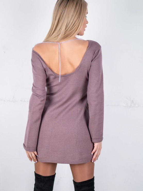 Сукня "Джуді" - Глибоке декольте - one size - Слива 1