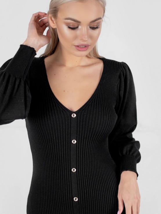 Сукня "Наомі" - Машинна в'язка - колір Чорний 1