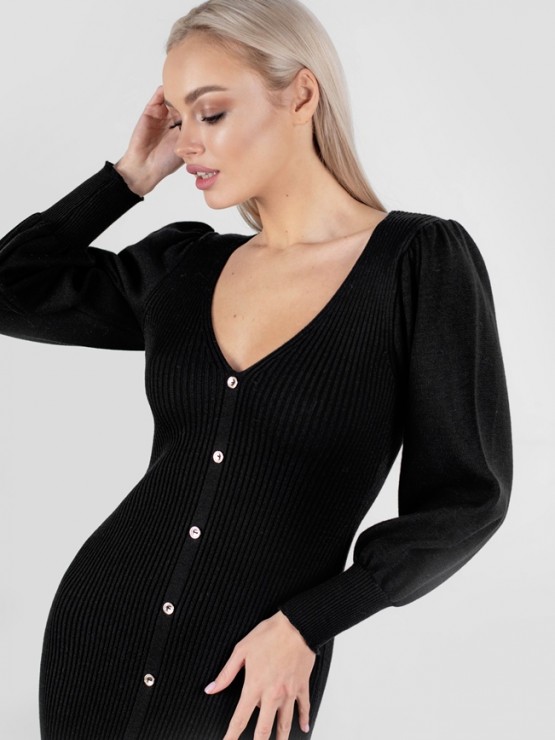 Сукня "Наомі" - Машинна в'язка - колір Чорний 2