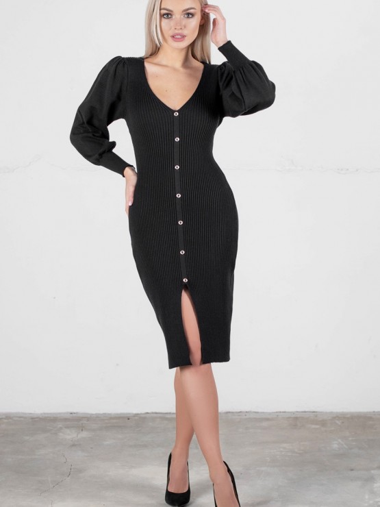 Сукня "Наомі" - Машинна в'язка - колір Чорний 