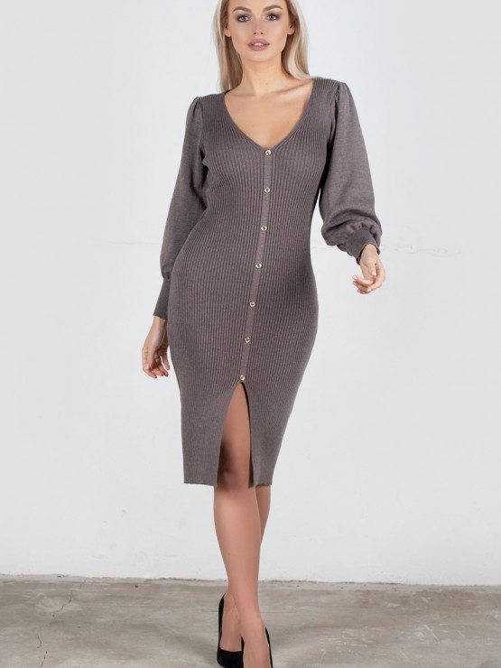 Сукня "Наомі" - Машинна в'язка - колір Шоколад 