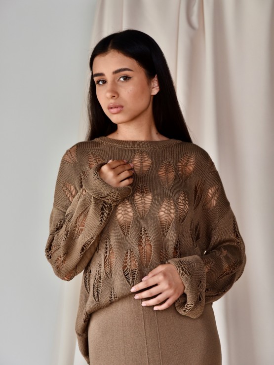 Пуловер" Vivian"шоколад 1