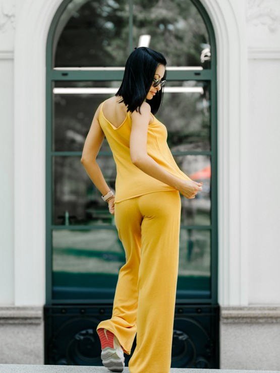 Майка жіноча - Машинна в'язка - Гірчична 3