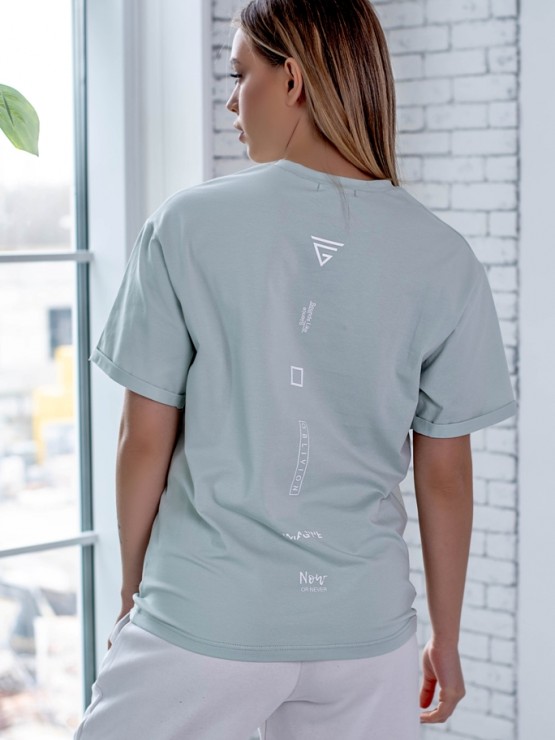 Футболка oversize оливкова "Ніка"  Oversize 
