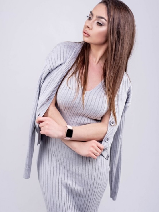 В'язана жіноча кофта "Елізабет" - Чорна 6