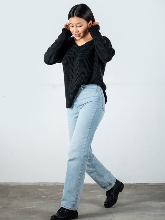 Светр "Єва" - Вовна - Oversize - Чорний 3