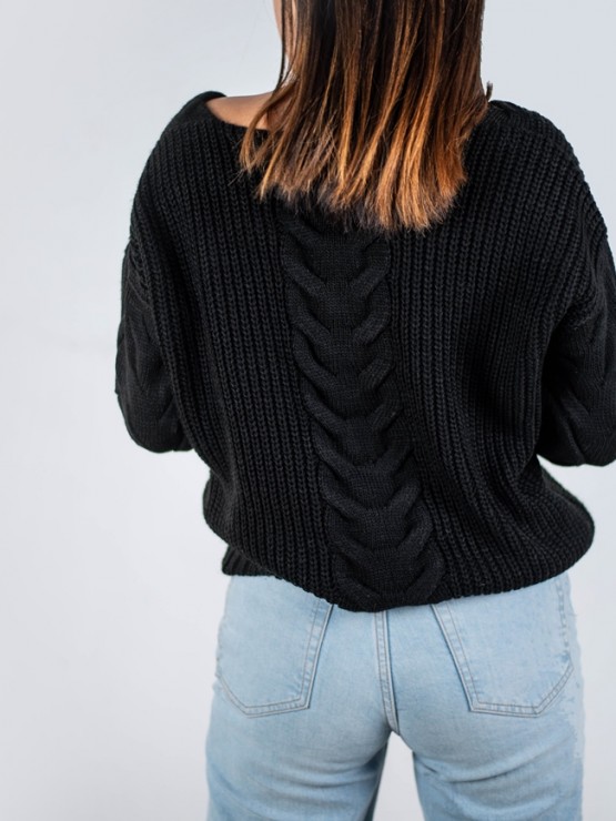 Светр "Єва" - Вовна - Oversize - Чорний 4
