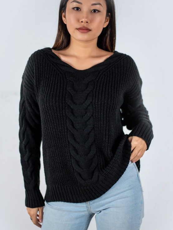 Светр "Єва" - Вовна - Oversize - Чорний 