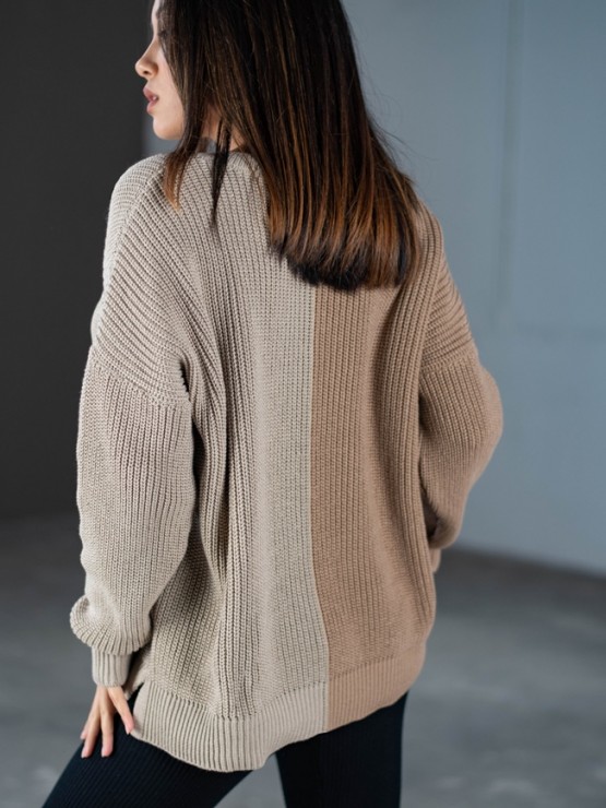 Светр "Кетрін" - OVERSIZE - Вовна - Біж-карамель 4