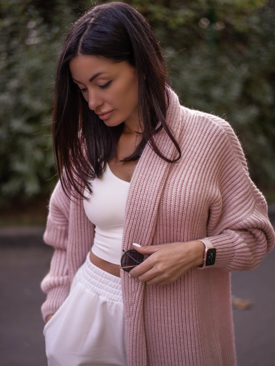 Жіночий кардиган пудра 