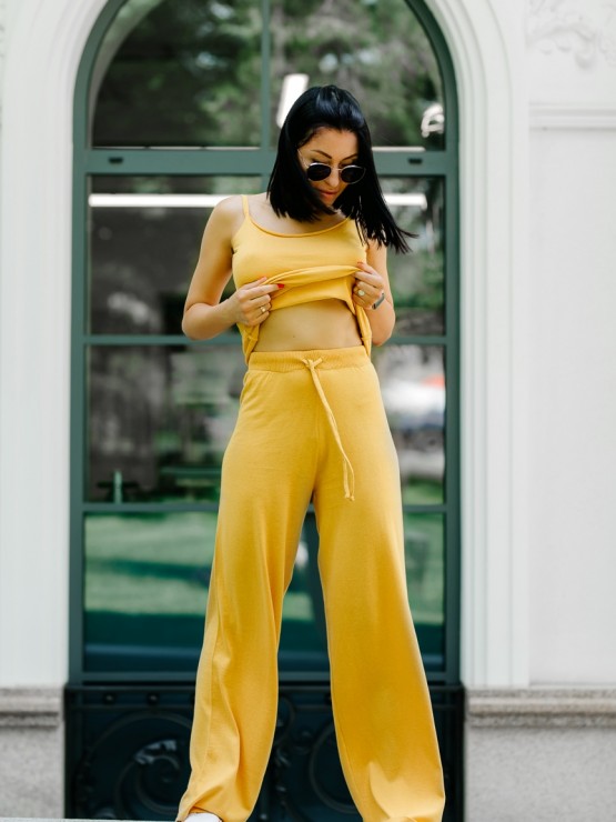 Майка жіноча - Машинна в'язка - Гірчична 4