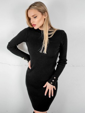 Сукня по фігурі - Виріз на спині - one size - Чорний - "Аїда"