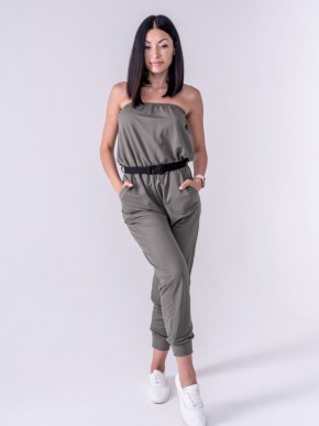 Жіночий комбінезон - літній - трикотаж - «Лія» - Хакі