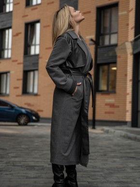 Зимове кашемірове на утеплювачі "Джетта" - Сірий