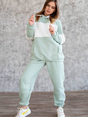 Костюм жіночий - Триніка на флісі -oversize - "Моніка" - Оливка