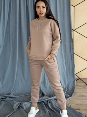 Жіночий костюм - Тринитка на флісі - «Белла» - Кава