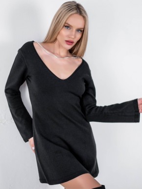 Сукня "Джуді" - Глибоке декольте - one size - Чорне