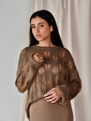 Пуловер" Vivian"шоколад