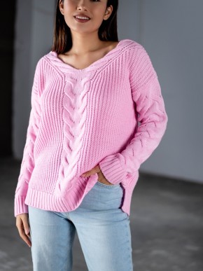 Светр "Єва" - Вовна - Oversize - Рожевий